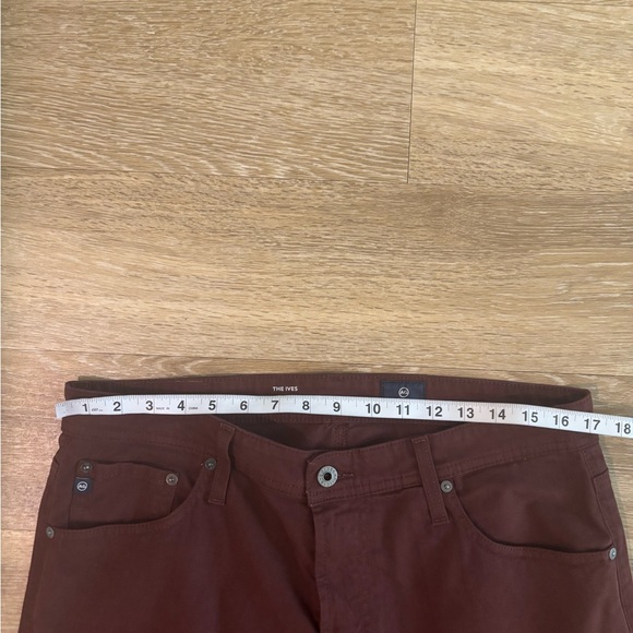 Adriano Goldschmied Pants Mens 32x34 The Ives Modern Athletic Burgundy Office - Picture 3 of 8